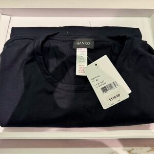 Hanro Men’s Black Long Sleeve Crewneck Tee - XL